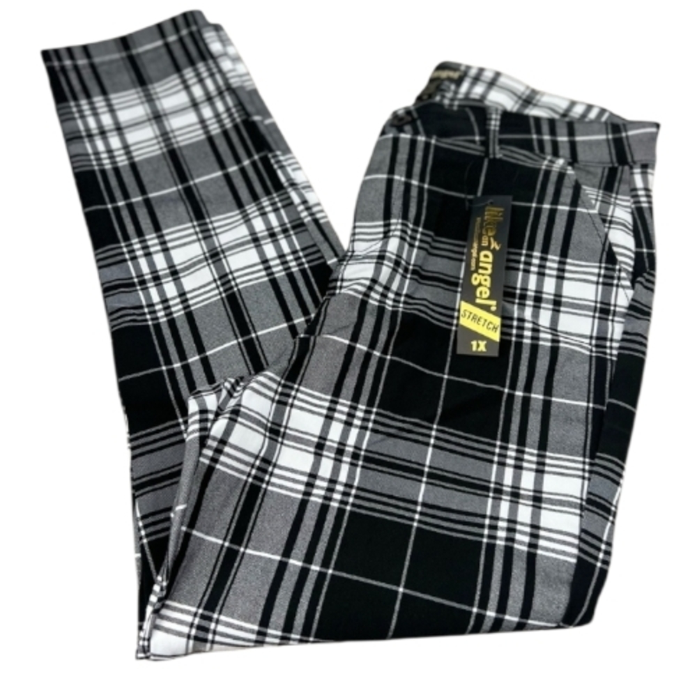🦄Like an Angel Monochrome Plaid Stretch Pants Size 1X